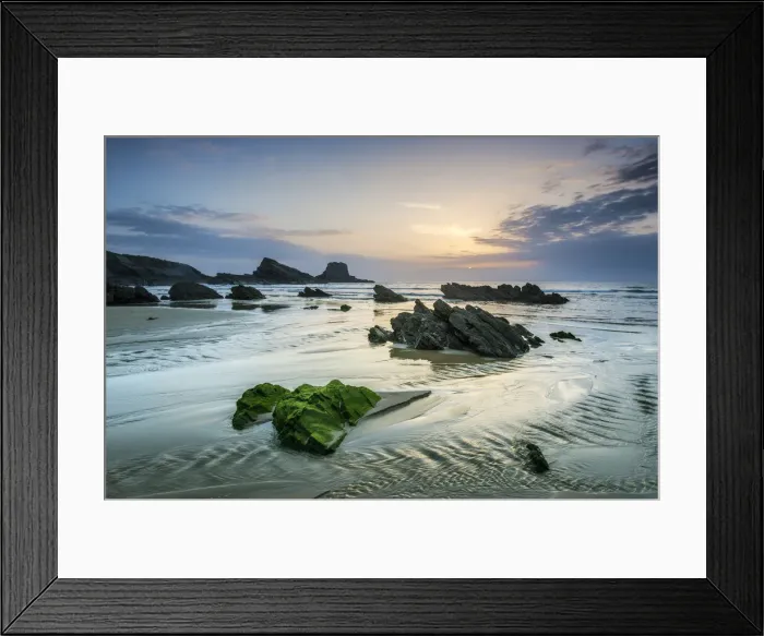Framed Print : Zambujeira do Mar beach at sunset. Alentejo, Portugal Framed Print : Zambujeira do Mar beach at sunset. Alentejo, Portugal