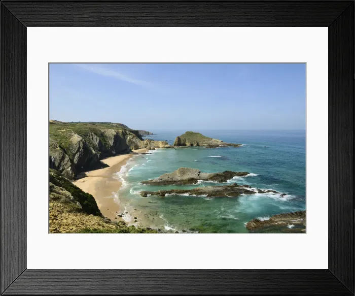 Framed Print : Praia dos Alteirinhos (Alteirinhos beach). Zambujeira do Mar, Costa Vicentina. Alentejo Framed Print : Praia dos Alteirinhos (Alteirinhos beach). Zambujeira do Mar, Costa Vicentina. Alentejo