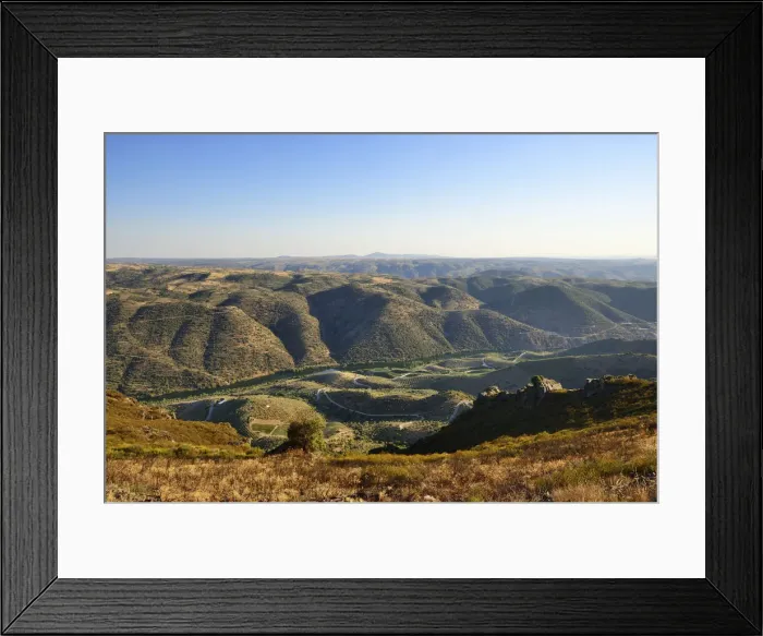 Framed Print : The wild valley of the Douro river at Freixo de Espada a Cinta. Tras os Montes, Portugal Framed Print : The wild valley of the Douro river at Freixo de Espada a Cinta. Tras os Montes, Portugal