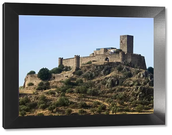 Europe, Iberia, Spain, Badajoz, Alconchel, Miraflores templar castle (Castillo de