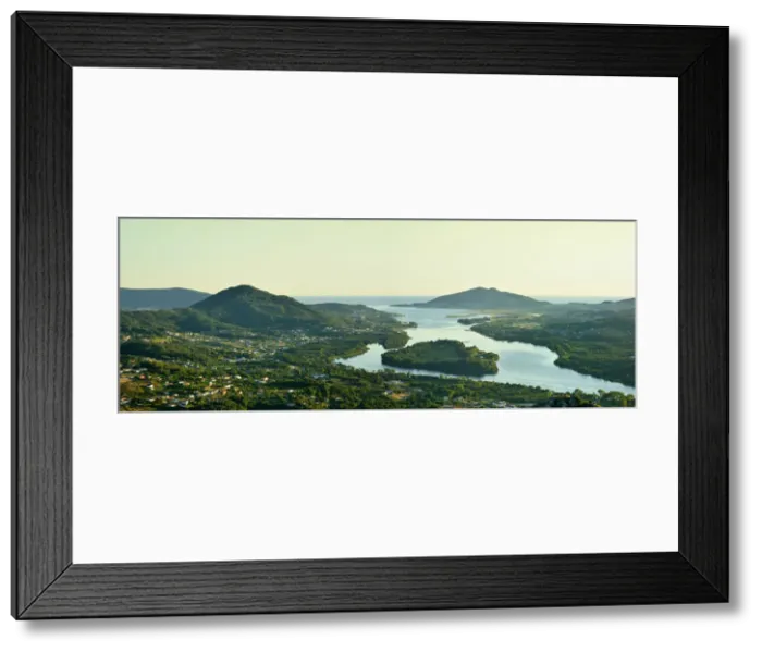 Framed Print : Mouth of Minho river between Portugal and Spain Framed Print : Mouth of Minho river between Portugal and Spain