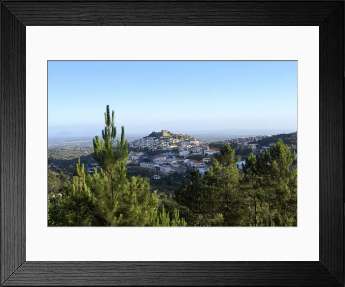 Framed Print : Europe, Iberia, Portugal, The Alentejo, view of the fortified medieval hilltop town Framed Print : Europe, Iberia, Portugal, The Alentejo, view of the fortified medieval hilltop town