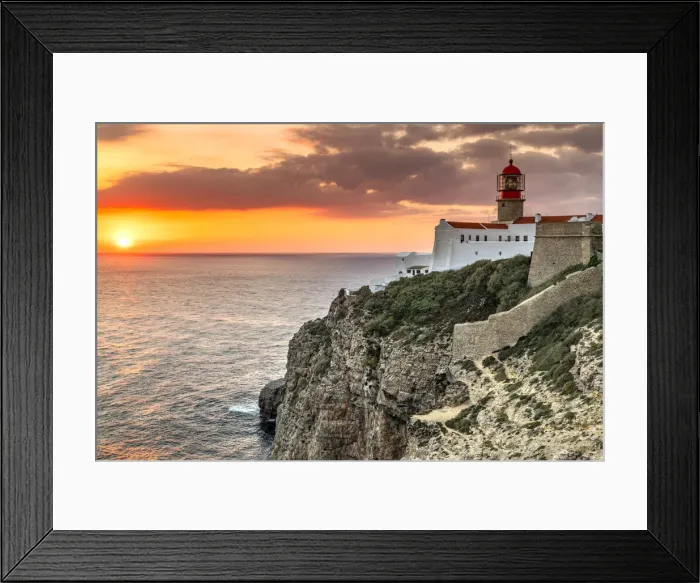 Framed Print : Cape St. Vincent or Cabo de Sao Vicente, Vila do Bispo, Algarve, Portugal Framed Print : Cape St. Vincent or Cabo de Sao Vicente, Vila do Bispo, Algarve, Portugal