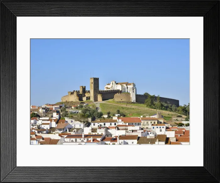 Framed Print : The 13th century medieval castle of Arraiolos. Alentejo, Portugal