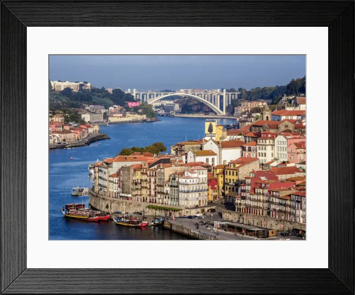 Framed Print : View towards Arrabida Bridge, Porto, Portugal Framed Print : View towards Arrabida Bridge, Porto, Portugal