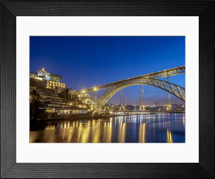 Framed Print : Dom Luis I Bridge at dusk, Porto, Portugal Framed Print : Dom Luis I Bridge at dusk, Porto, Portugal