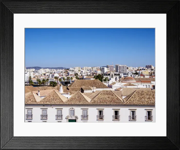 Framed Print : Episcopal Palace and Largo da Se, elevated view, Faro, Algarve, Portugal Framed Print : Episcopal Palace and Largo da Se, elevated view, Faro, Algarve, Portugal