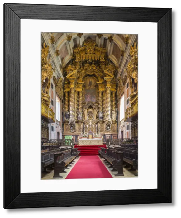 Framed Print : Portugal, Douro Litoral, Porto. The Romanesque Nave of Se Cathedral