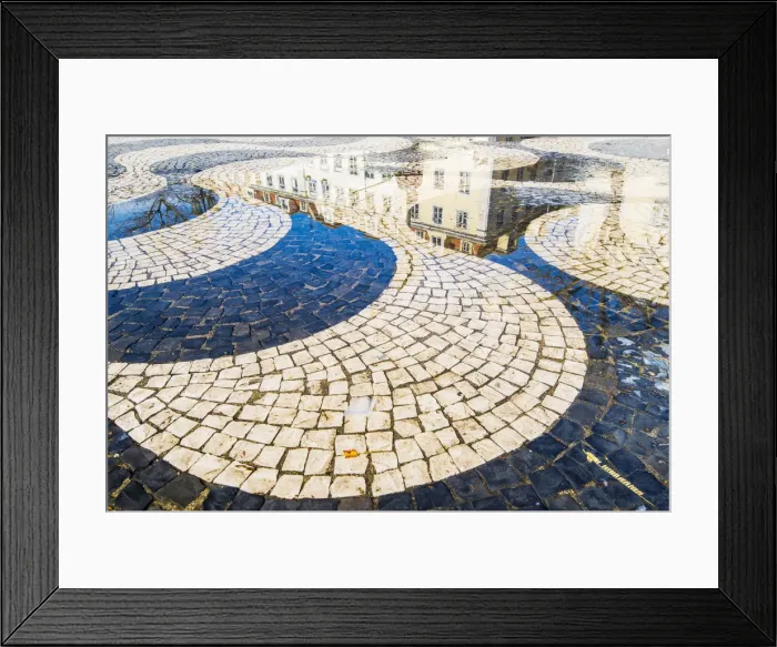 Framed Print : Lisbon, Portugal. Iconic swaying tiles of Rossio Square Framed Print : Lisbon, Portugal. Iconic swaying tiles of Rossio Square