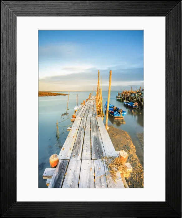 Framed Print : Carrasqueira, Alcacer do Sal, Setubal, Portugal. Typical wooden pillar piers Framed Print : Carrasqueira, Alcacer do Sal, Setubal, Portugal. Typical wooden pillar piers