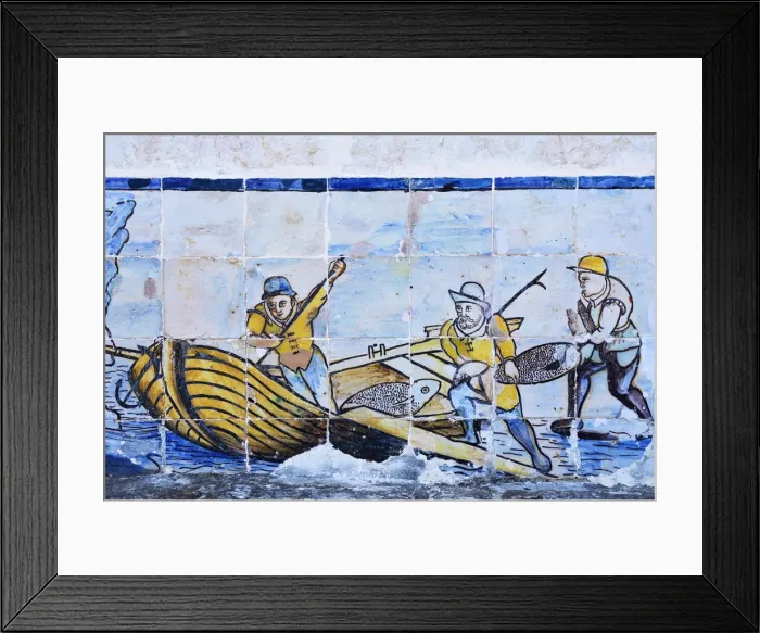 Framed Print : Azulejos (ceramic tiles), 17th century, of the Palacio dos Marqueses de Fronteira Framed Print : Azulejos (ceramic tiles), 17th century, of the Palacio dos Marqueses de Fronteira