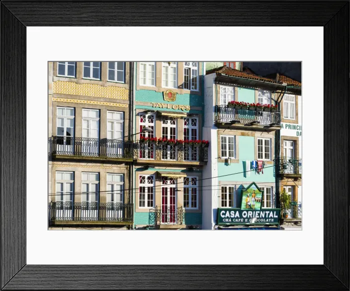 Framed Print : Portugal, Douro Litoral, Porto. Detail of traditional buildings in the UNESCO World Framed Print : Portugal, Douro Litoral, Porto. Detail of traditional buildings in the UNESCO World