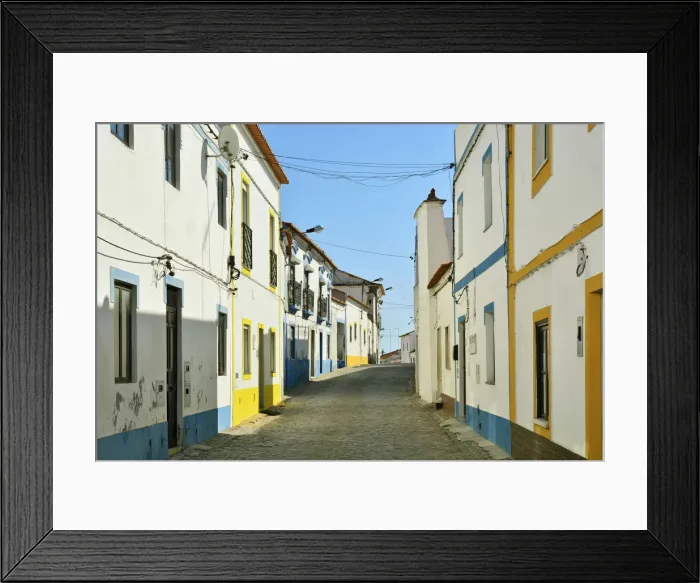 Framed Print : The colourful white washed village of Torrao. Alcacer do Sal, Alentejo. Portugal Framed Print : The colourful white washed village of Torrao. Alcacer do Sal, Alentejo. Portugal