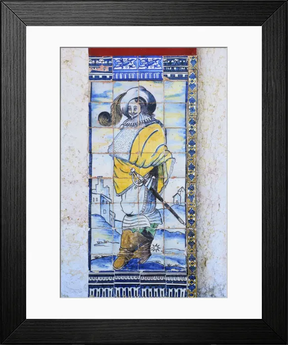 Framed Print : Azulejos (ceramic tiles), 17th century, of the Palacio dos Marqueses de Fronteira Framed Print : Azulejos (ceramic tiles), 17th century, of the Palacio dos Marqueses de Fronteira