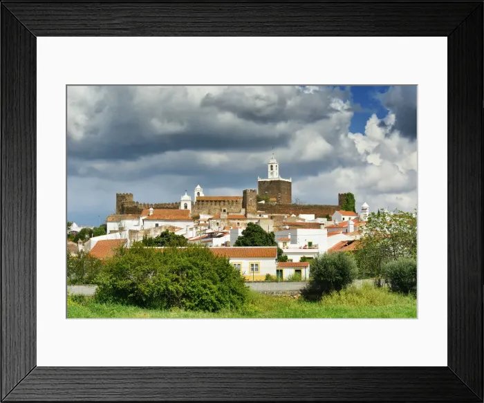 Framed Print : The 13th century medieval castle of Alandroal. Alentejo, Portugal Framed Print : The 13th century medieval castle of Alandroal. Alentejo, Portugal