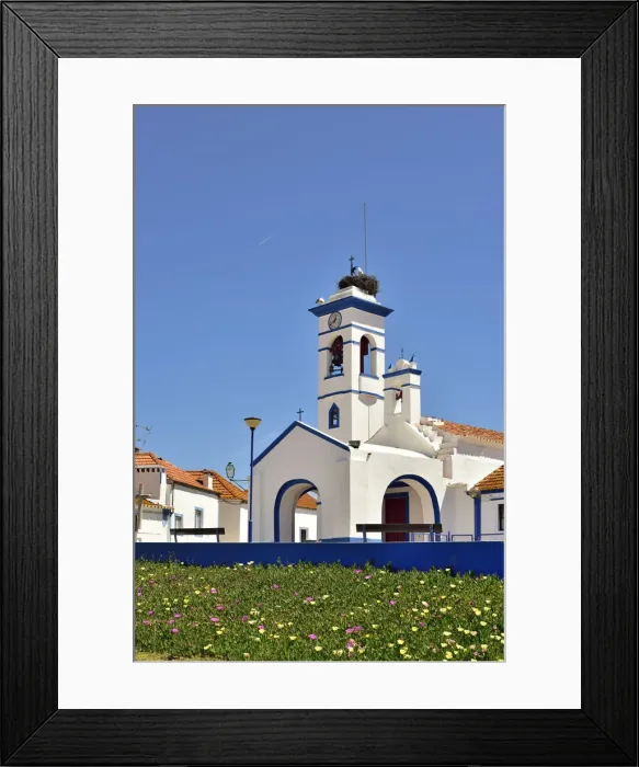 Framed Print : The traditional little village of Santa Susana, very rich in traditional architecture