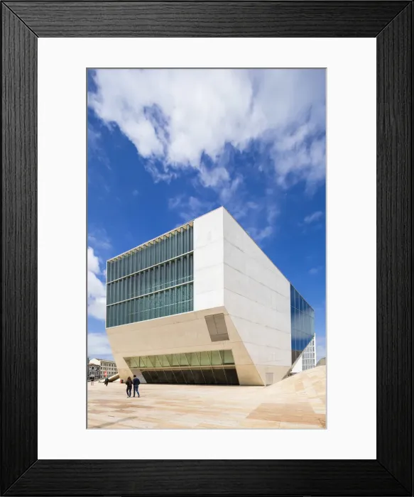Framed Print : Portugal, Douro Litoral, Porto. The exterior of Casa Da Musica, Portos major Framed Print : Portugal, Douro Litoral, Porto. The exterior of Casa Da Musica, Portos major
