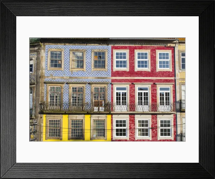 Framed Print : Portugal, Douro Litoral, Porto. Detail of traditional buildings in the UNESCO World Framed Print : Portugal, Douro Litoral, Porto. Detail of traditional buildings in the UNESCO World