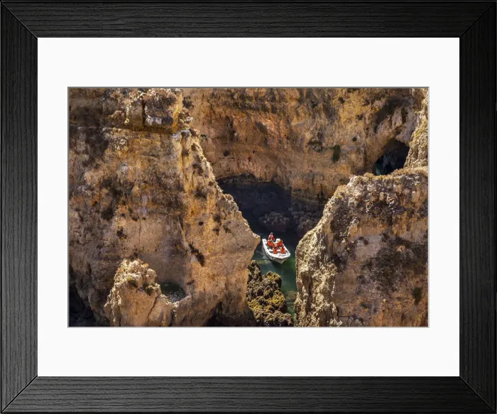 Framed Print : Boat, Ponta de Piedade, Lagos, Algarve, Portugal Framed Print : Boat, Ponta de Piedade, Lagos, Algarve, Portugal