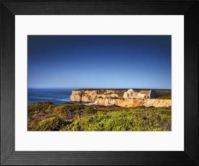 Framed Print : Chapel on the cliffs near Cabo de Sao Vicente, Costa Vicentina, Algarve, Portugal Framed Print : Chapel on the cliffs near Cabo de Sao Vicente, Costa Vicentina, Algarve, Portugal