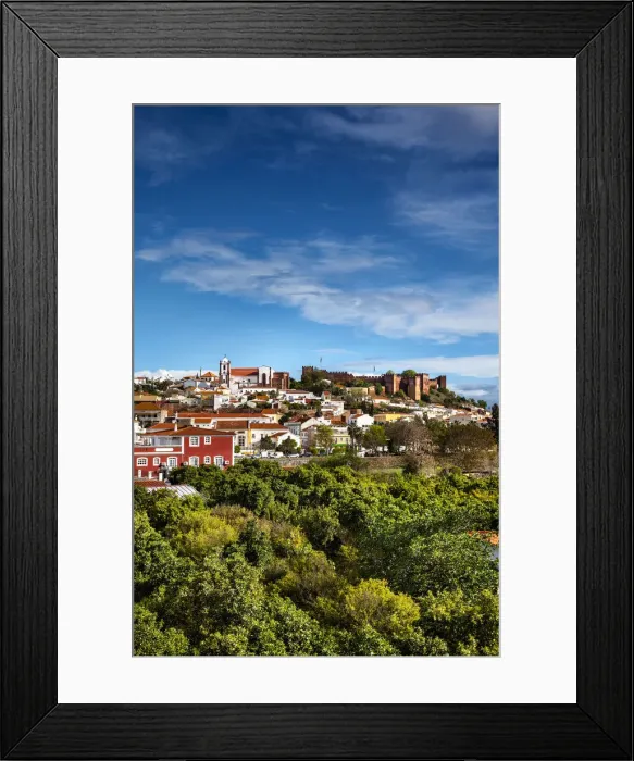 Framed Print : Old town with Cathedral and castle, Silves, Algarve, Portugal Framed Print : Old town with Cathedral and castle, Silves, Algarve, Portugal