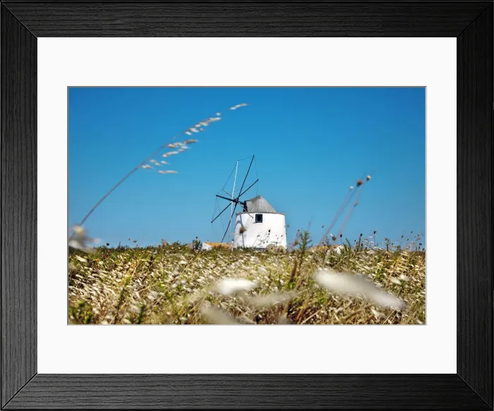 Framed Print : Windmill near Rogil, Costa Vicentina, Algarve, Portugal Framed Print : Windmill near Rogil, Costa Vicentina, Algarve, Portugal