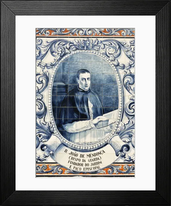 Framed Print : The Bishop Joao de Mendonca, founder of the gardens of the Paco Episcopal of Castelo Framed Print : The Bishop Joao de Mendonca, founder of the gardens of the Paco Episcopal of Castelo