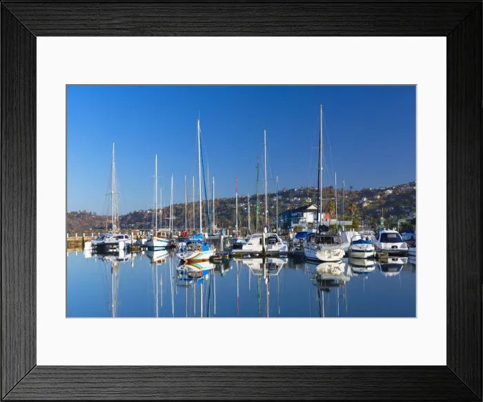 Framed Print : Yachts at Knysna Yacht Club, Knysna, Western Cape, South Africa