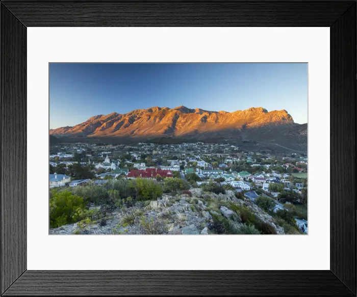 Framed Print : View of Montagu at dawn, Western Cape, South Africa
