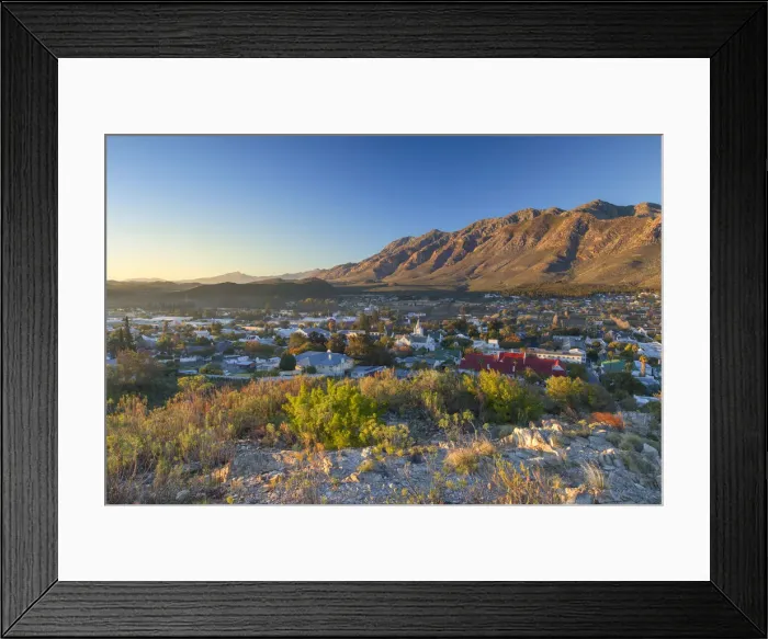 Framed Print : View of Montagu at dawn, Western Cape, South Africa Framed Print : View of Montagu at dawn, Western Cape, South Africa