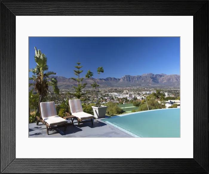Framed Print : Pool at Perle Du Cap Guesthouse, Paarl, Western Cape, South Africa Framed Print : Pool at Perle Du Cap Guesthouse, Paarl, Western Cape, South Africa