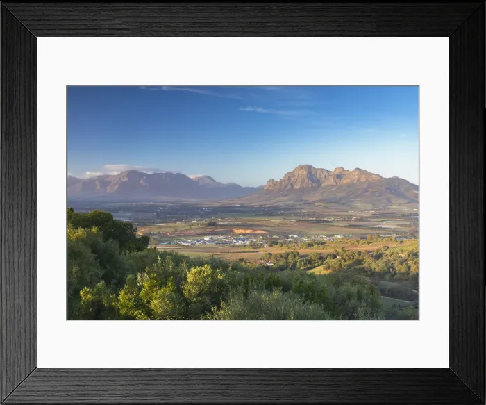 Framed Print : Simonsberg Mountain and Paarl Valley, Paarl, Western Cape, South Africa Framed Print : Simonsberg Mountain and Paarl Valley, Paarl, Western Cape, South Africa