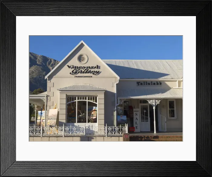 Framed Print : Gallery, Franschhoek, Western Cape, South Africa Framed Print : Gallery, Franschhoek, Western Cape, South Africa