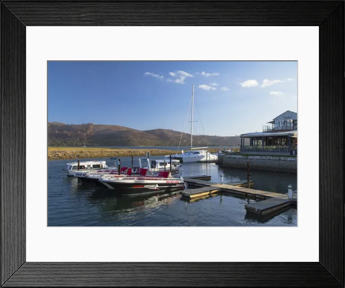 Framed Print : Boats on Thesen Island, Knysna, Western Cape, South Africa