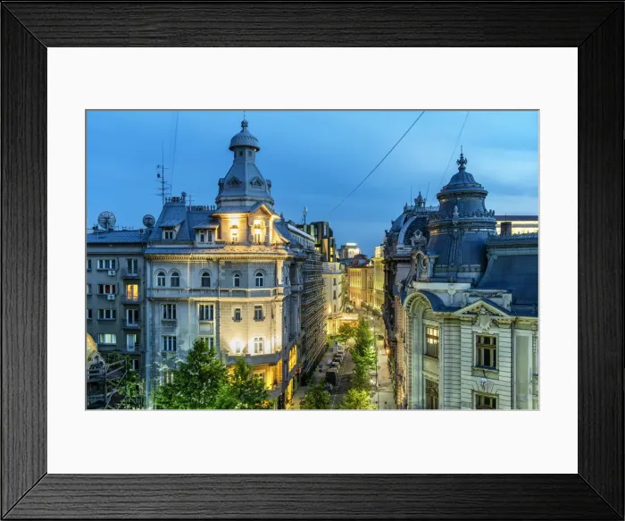 Framed Print : Elegant buildings dating back to the 19th century and the beginning of the 20th century Framed Print : Elegant buildings dating back to the 19th century and the beginning of the 20th century
