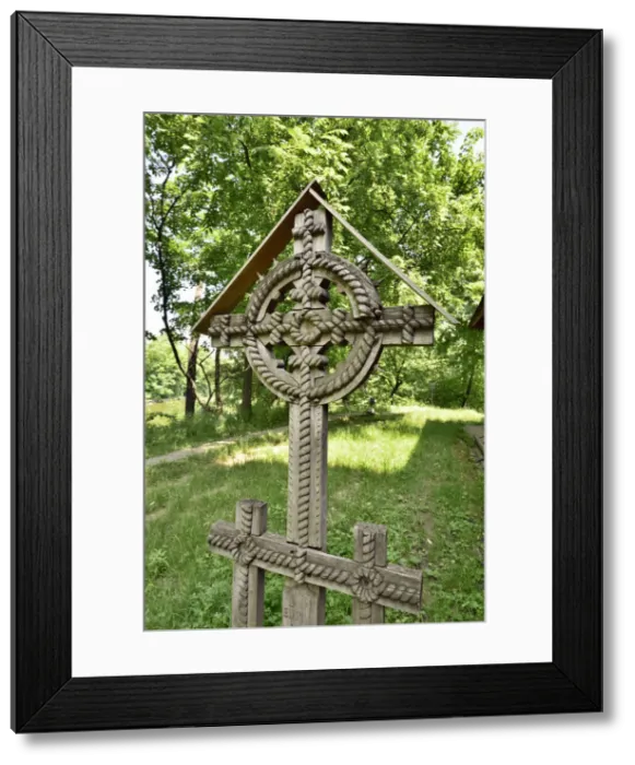 Framed Print : Cross from Maramures. The National Village Museum (Muzeul Satului), an open-air Framed Print : Cross from Maramures. The National Village Museum (Muzeul Satului), an open-air