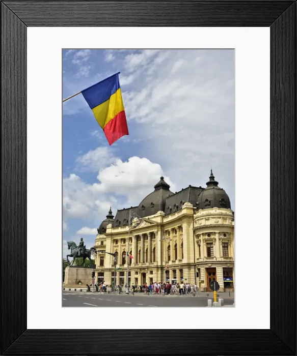 Framed Print : Library of Carol I University Foundation in Calea Victoriei, the oldest and most Framed Print : Library of Carol I University Foundation in Calea Victoriei, the oldest and most