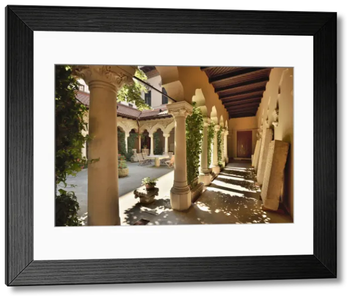 Framed Print : The cloisters of the Stavropoleos Monastery, an Eastern Orthodox monastery for nuns Framed Print : The cloisters of the Stavropoleos Monastery, an Eastern Orthodox monastery for nuns