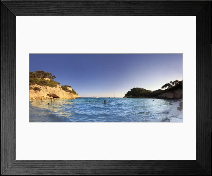 Framed Print : Spain, Balearic Islands, Menorca (Minorca), Cala Mitjana beach Framed Print : Spain, Balearic Islands, Menorca (Minorca), Cala Mitjana beach