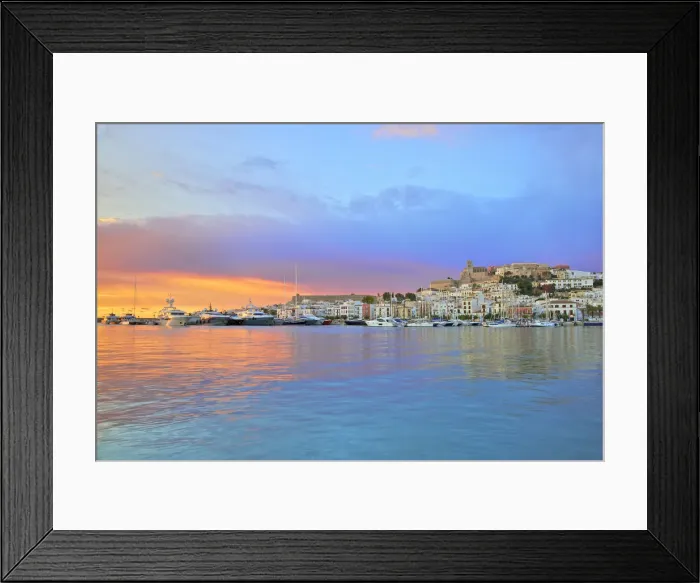 Framed Print : Sunrise Over Old Ibiza Town, Ibiza, Balearic Islands, Spain Framed Print : Sunrise Over Old Ibiza Town, Ibiza, Balearic Islands, Spain