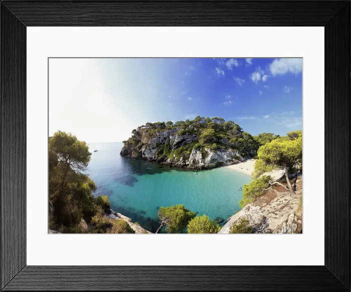 Framed Print : Spain, Balearic Islands, Menorca, Cala Macarelleta Framed Print : Spain, Balearic Islands, Menorca, Cala Macarelleta