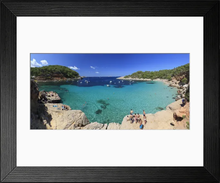 Framed Print : Spain, Balearic Islands, Ibiza, Cala Salada Beach Framed Print : Spain, Balearic Islands, Ibiza, Cala Salada Beach