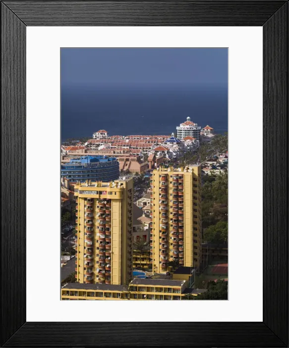 Framed Print : Spain, Canary Islands, Tenerife, Playa de Las Americas, elevated view from Los Cristianos Framed Print : Spain, Canary Islands, Tenerife, Playa de Las Americas, elevated view from Los Cristianos