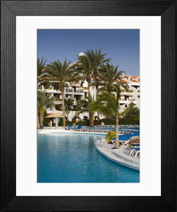 Framed Print : Spain, Canary Islands, Tenerife, Playa de Las Americas, Parque Santiago hotel and pool Framed Print : Spain, Canary Islands, Tenerife, Playa de Las Americas, Parque Santiago hotel and pool