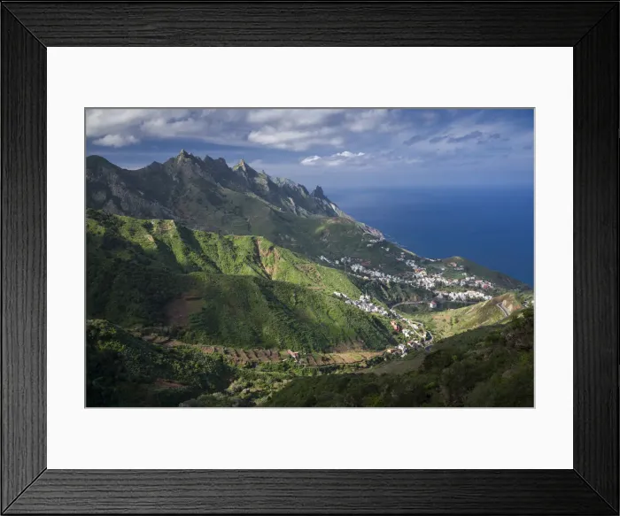Framed Print : Spain, Canary Islands, Tenerife, Taganana, coastal mountain view Framed Print : Spain, Canary Islands, Tenerife, Taganana, coastal mountain view