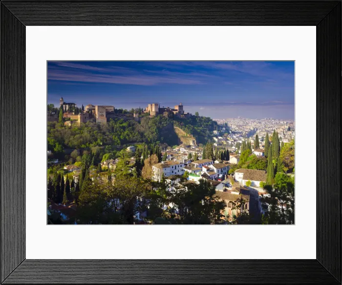 Framed Print : Spain, Andalucia, Granada Province, Granada, Alhambra from Sacromonte Hill Framed Print : Spain, Andalucia, Granada Province, Granada, Alhambra from Sacromonte Hill
