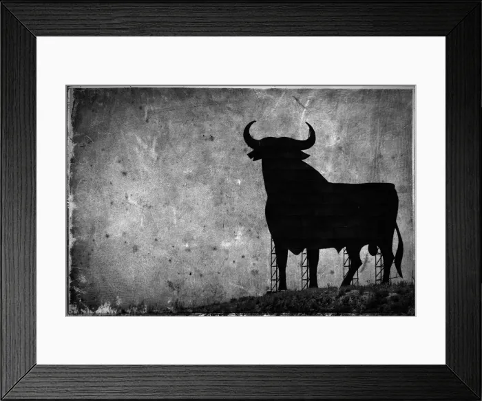 Framed Print : Spain, Andalucia, Cadiz Province, Jerez de la Frontera, El Cuadrejon, an Osborne Bull Framed Print : Spain, Andalucia, Cadiz Province, Jerez de la Frontera, El Cuadrejon, an Osborne Bull