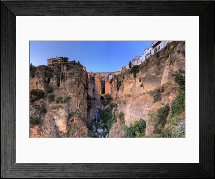 Framed Print : Spain, Andalucia, Ronda, Ronda Village and Ponte Nuovo Bridge Framed Print : Spain, Andalucia, Ronda, Ronda Village and Ponte Nuovo Bridge