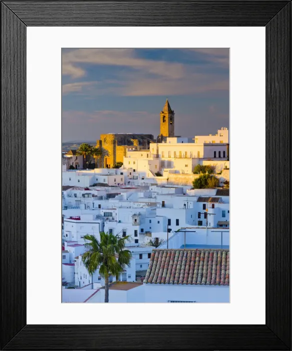 Framed Print : Spain, Andalucia, Cadiz Province, Vejer de la Frontera