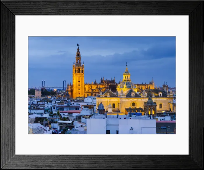 Framed Print : Spain, Andalucia, Seville Province, Seville, Cathedral of Seville, The Giralda Tower Framed Print : Spain, Andalucia, Seville Province, Seville, Cathedral of Seville, The Giralda Tower